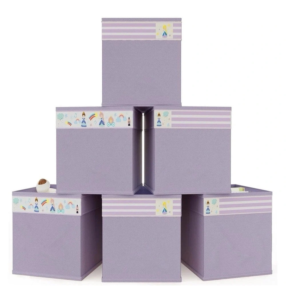 homyfort 11x11 Inch Storage Cube Bins, Fabric Cube Storage Organizer  (Purple